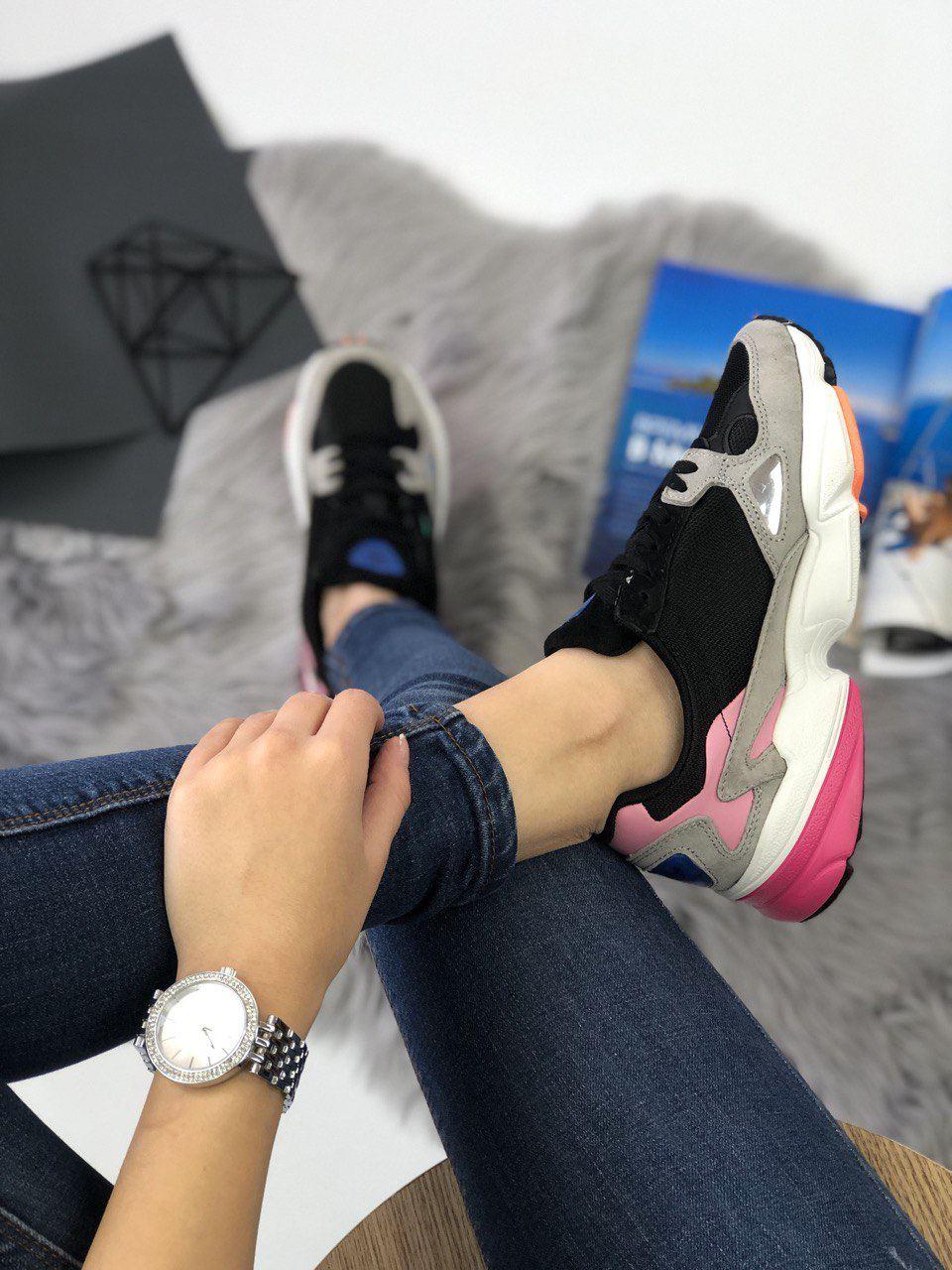 Adidas Falcon Black Orange Pink