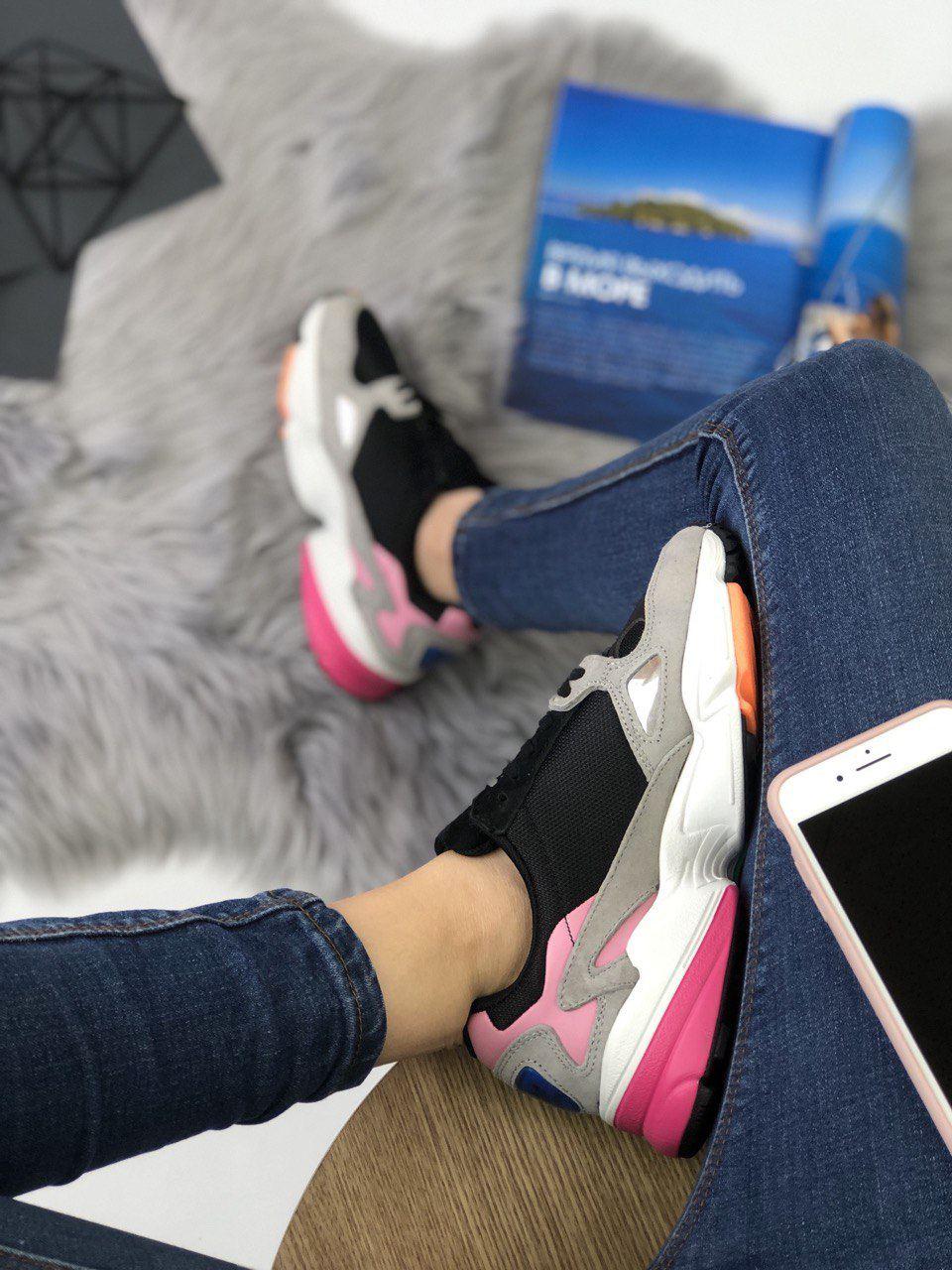 Adidas Falcon Black Orange Pink