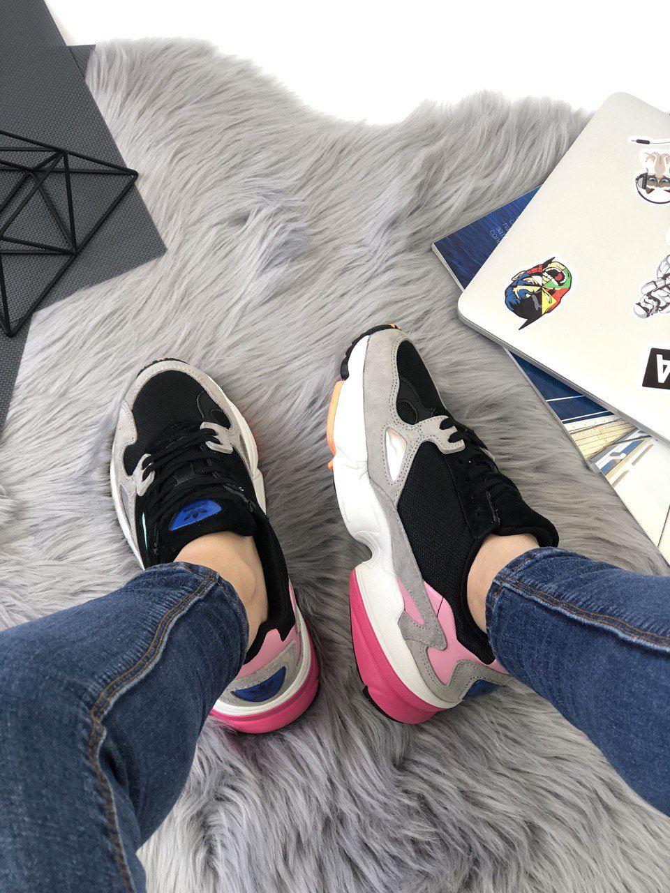 Adidas Falcon Black Orange Pink