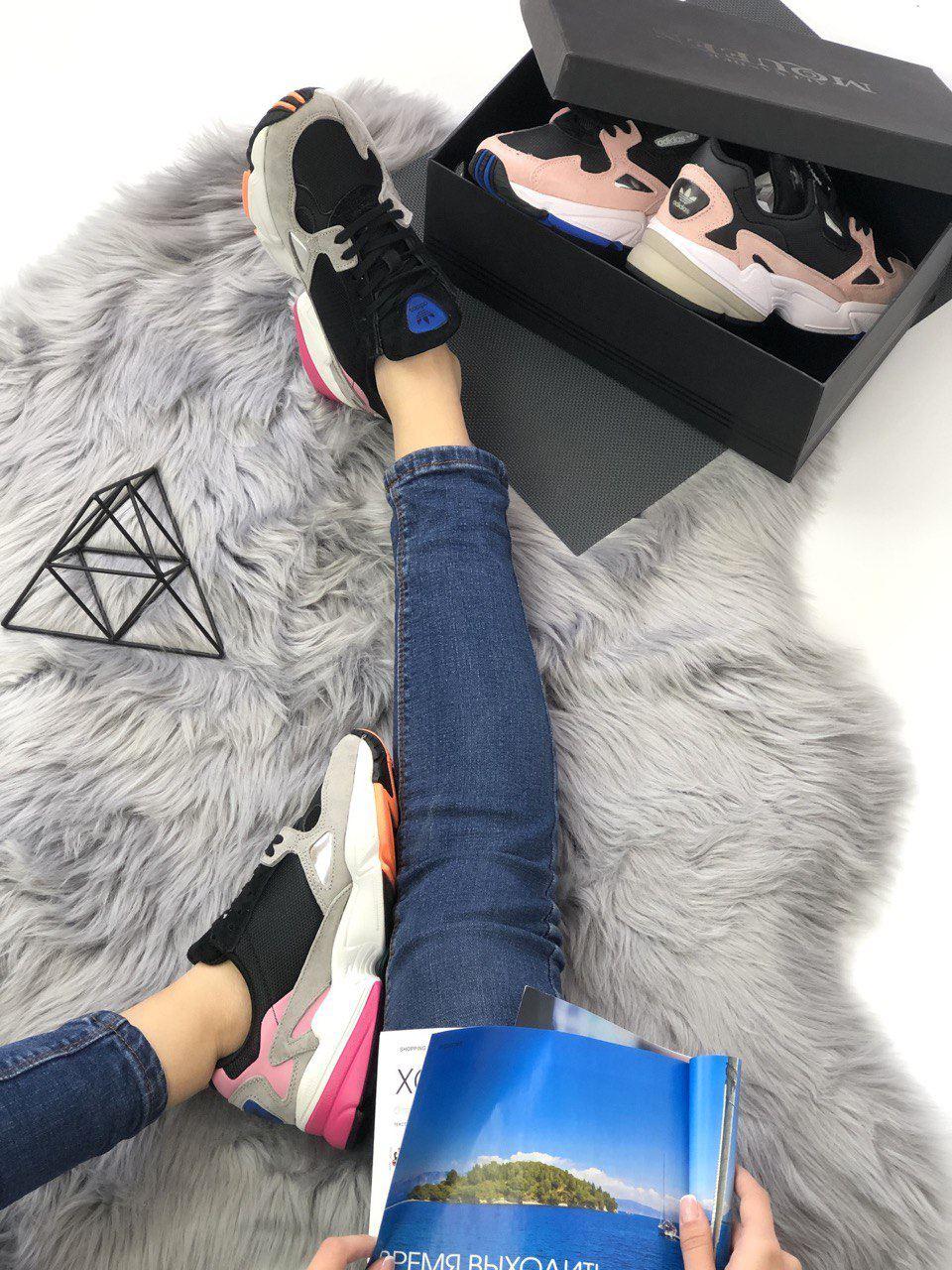 Adidas Falcon Black Orange Pink