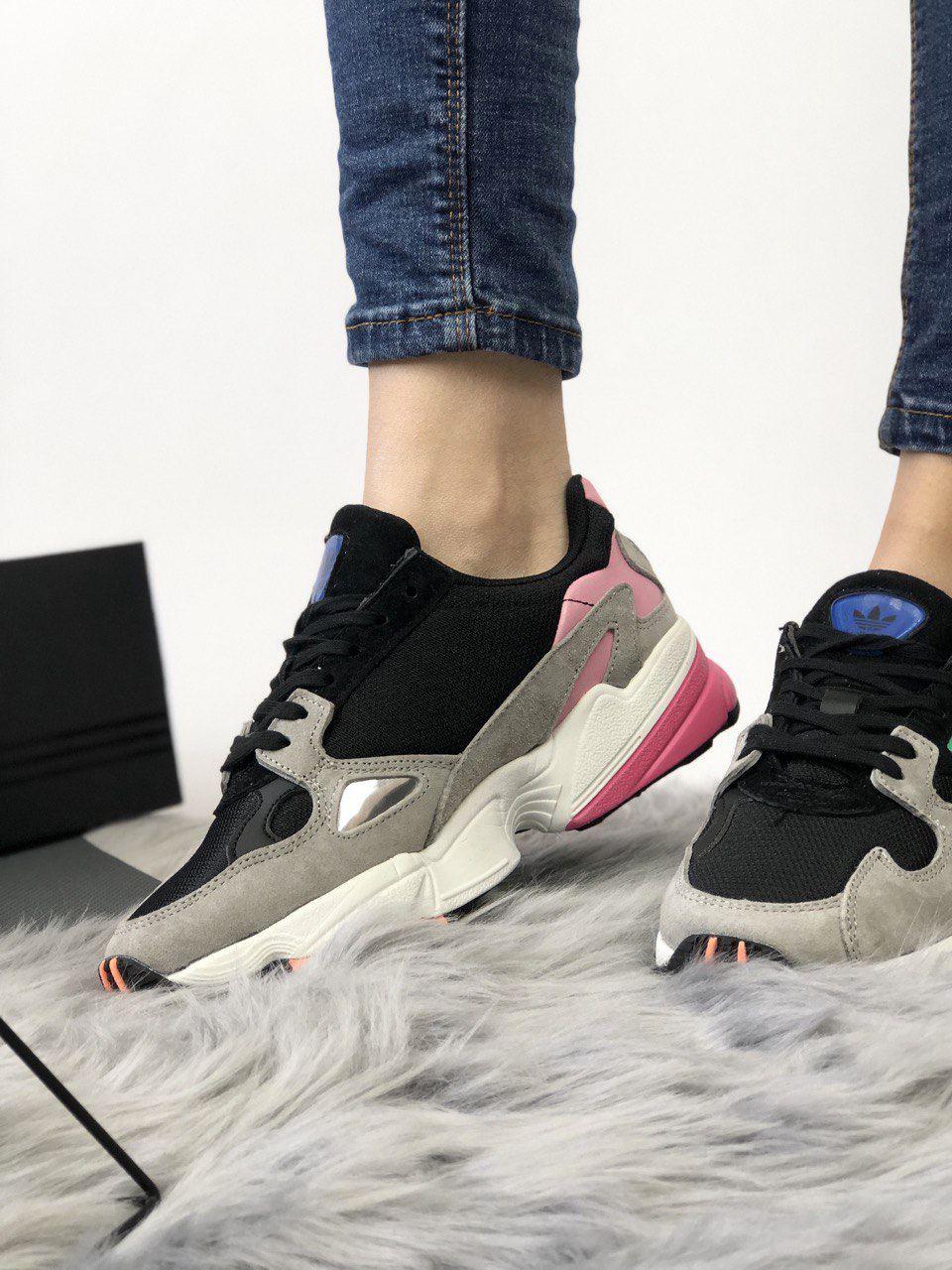 Adidas Falcon Black Orange Pink