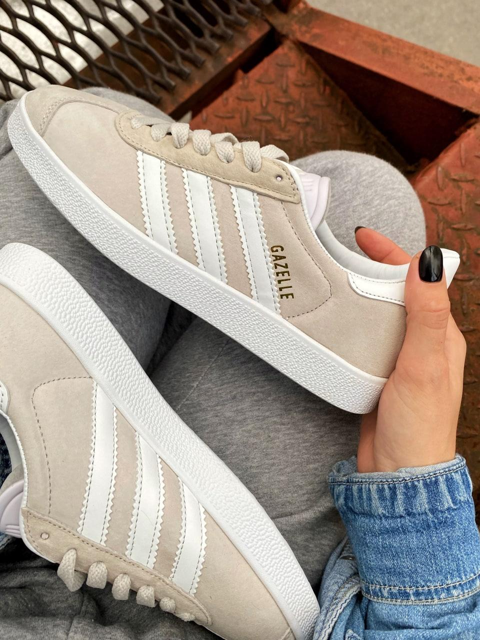 Adidas Gazelle White Grey