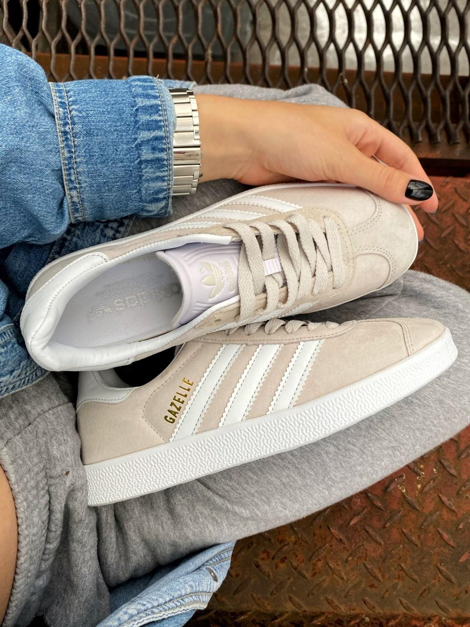 Adidas Gazelle White Grey