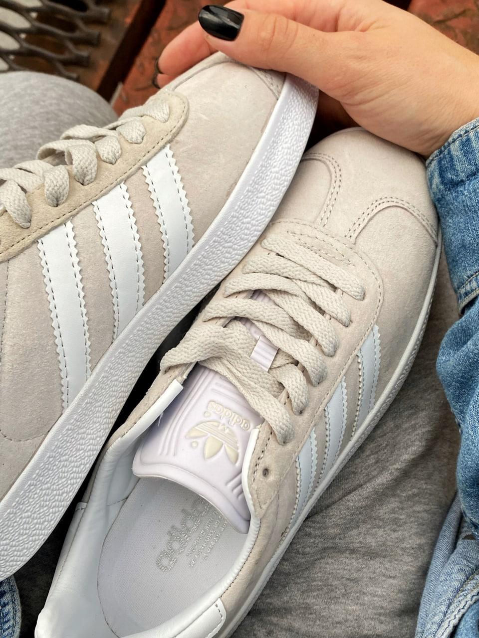 Adidas Gazelle White Grey