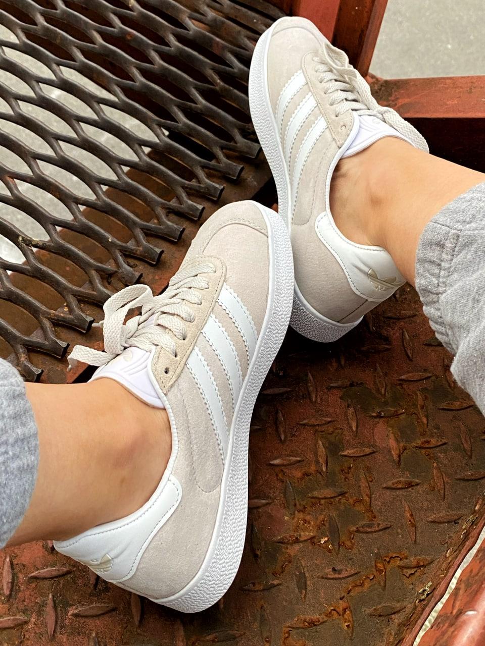 Adidas Gazelle White Grey