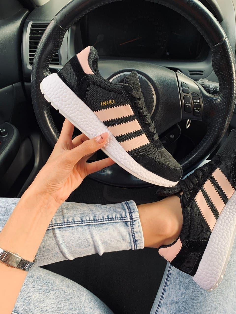 Adidas Iniki Black White Pink