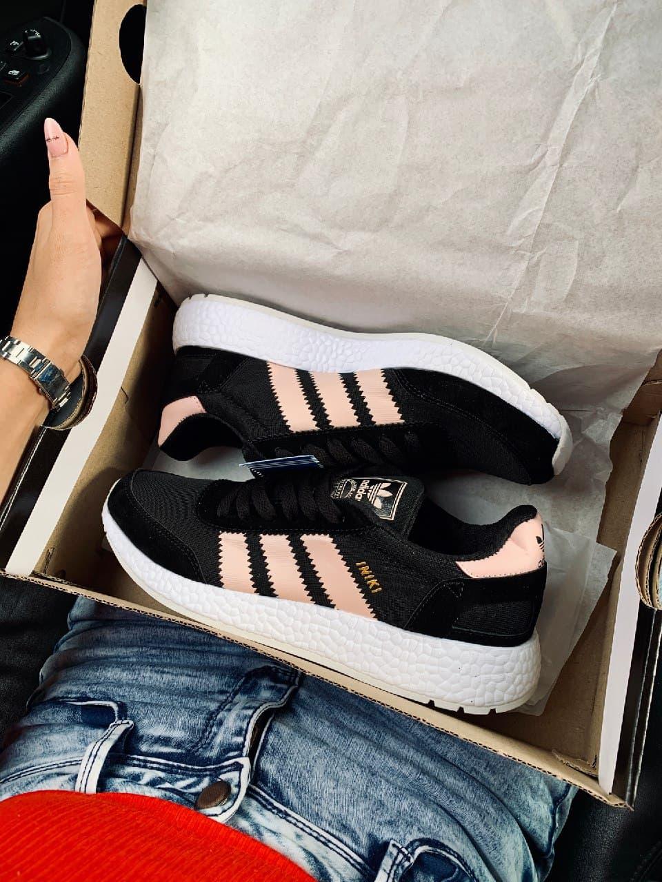 Adidas Iniki Black White Pink