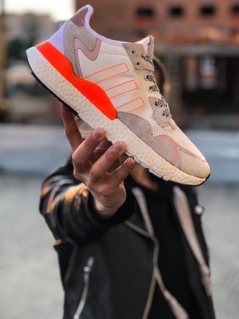 Adidas Nite Jogger Grey White Orange 1