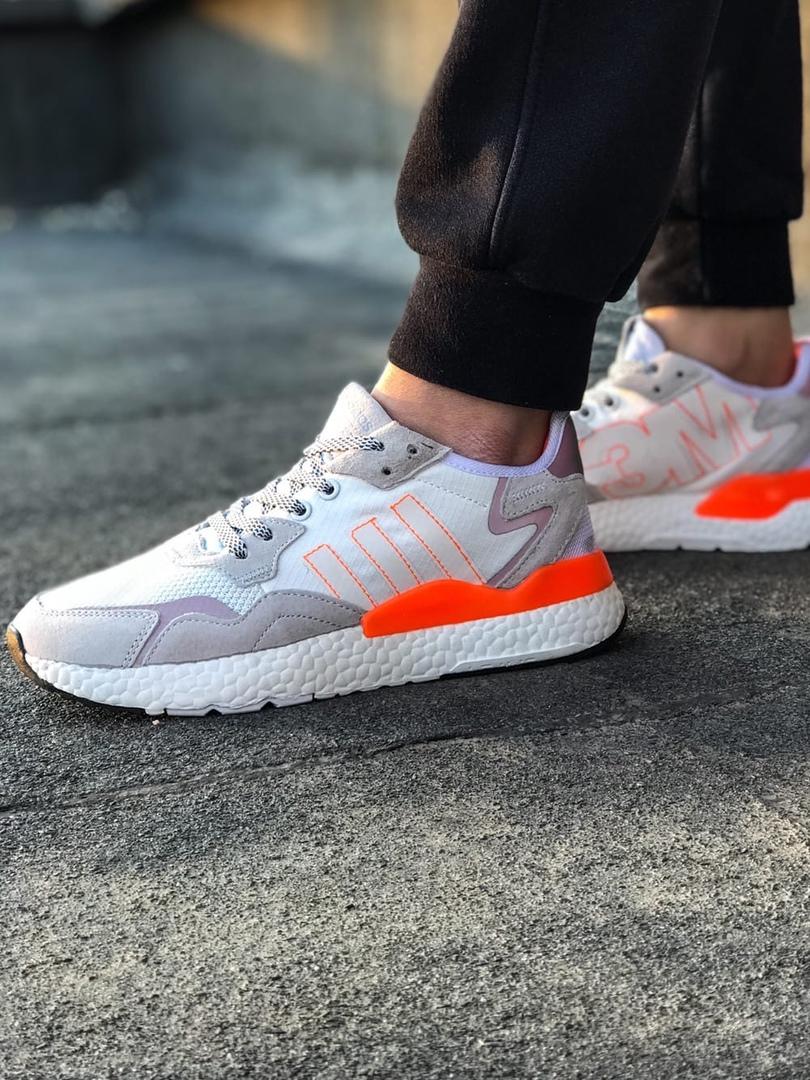 Adidas Nite Jogger Grey White Orange 1