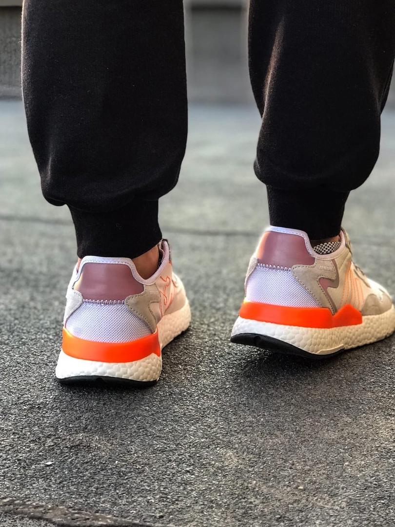 Adidas Nite Jogger Grey White Orange 1