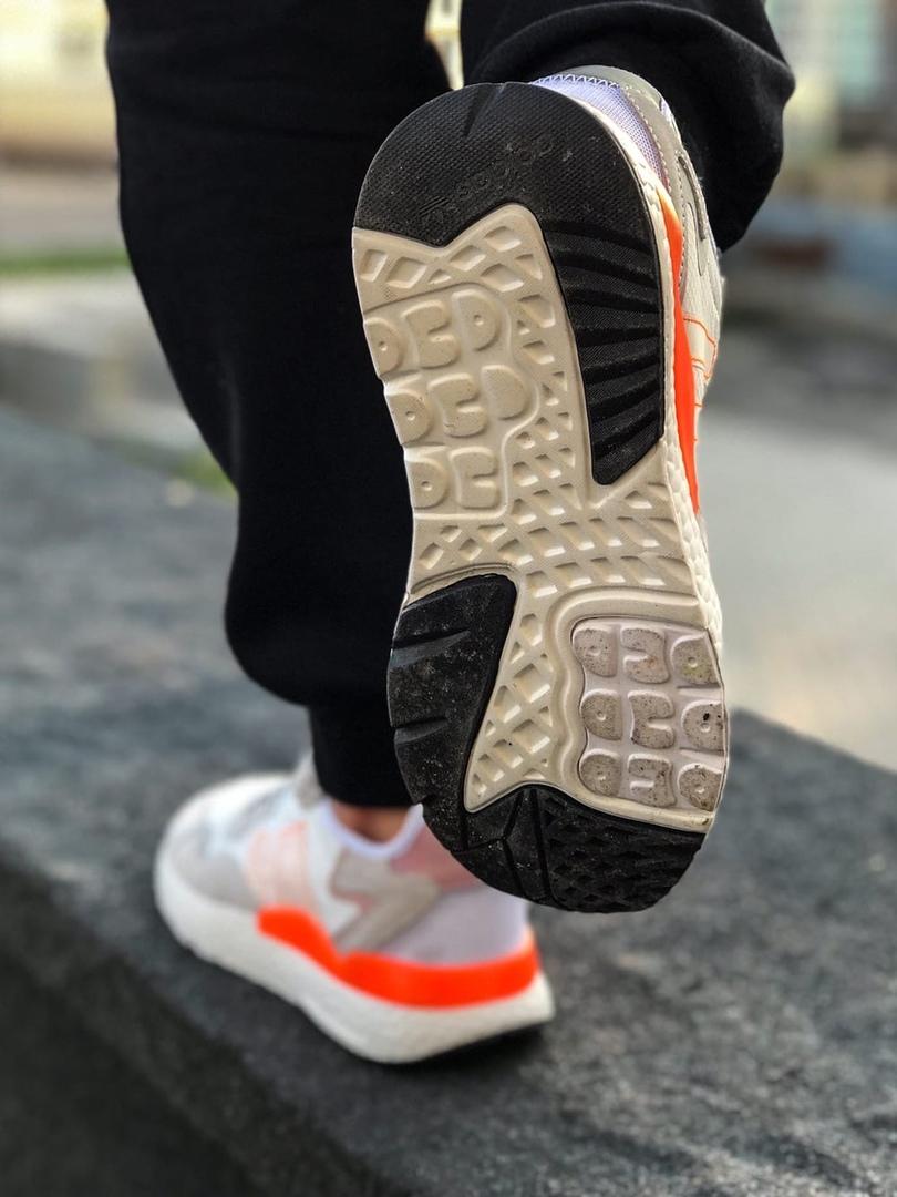 Adidas Nite Jogger Grey White Orange 1