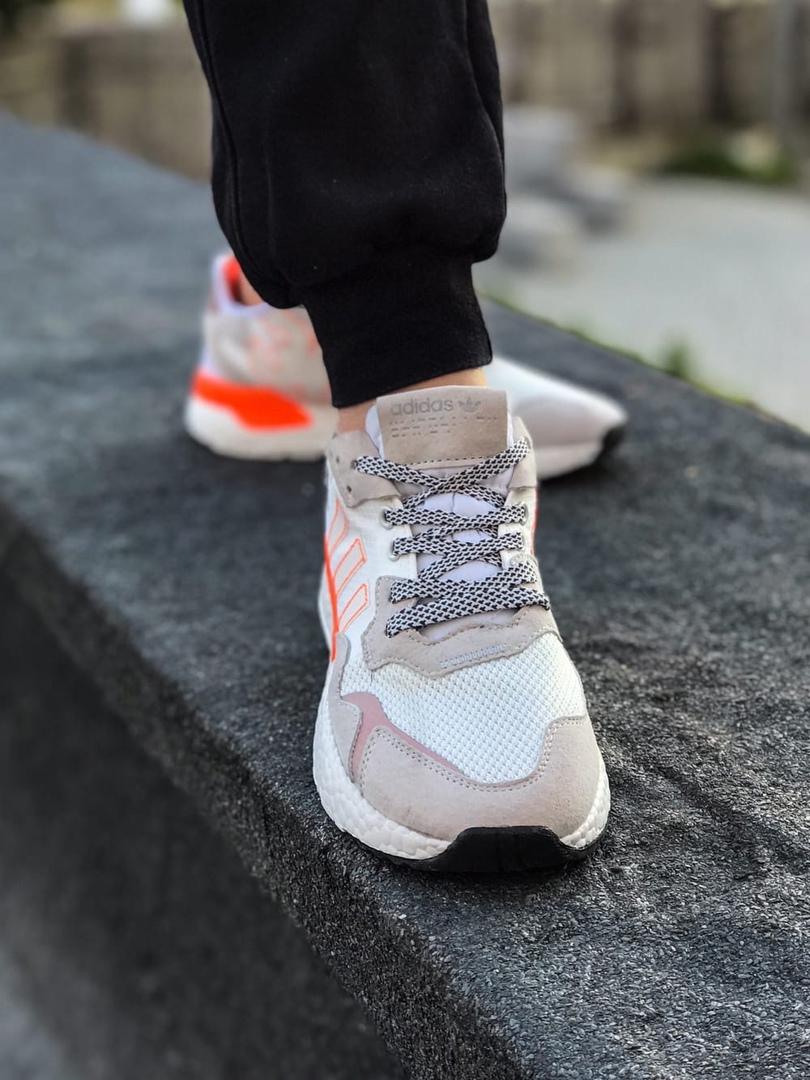 Adidas Nite Jogger Grey White Orange 1