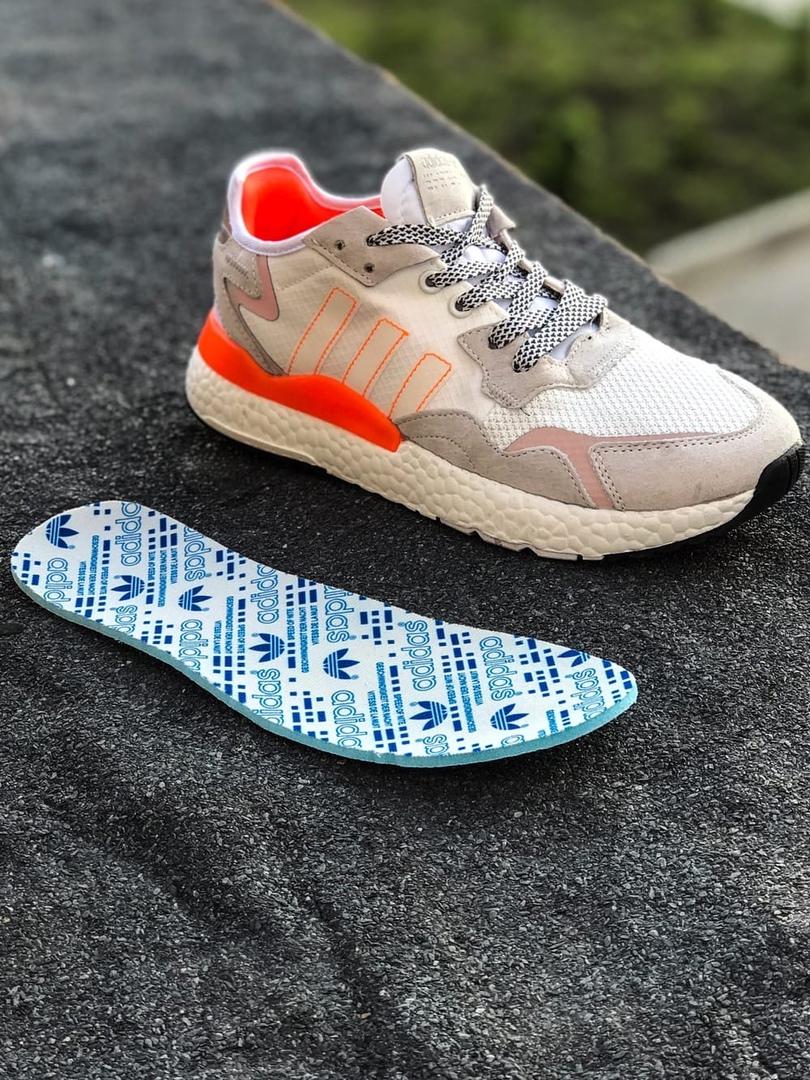 Adidas Nite Jogger Grey White Orange 1