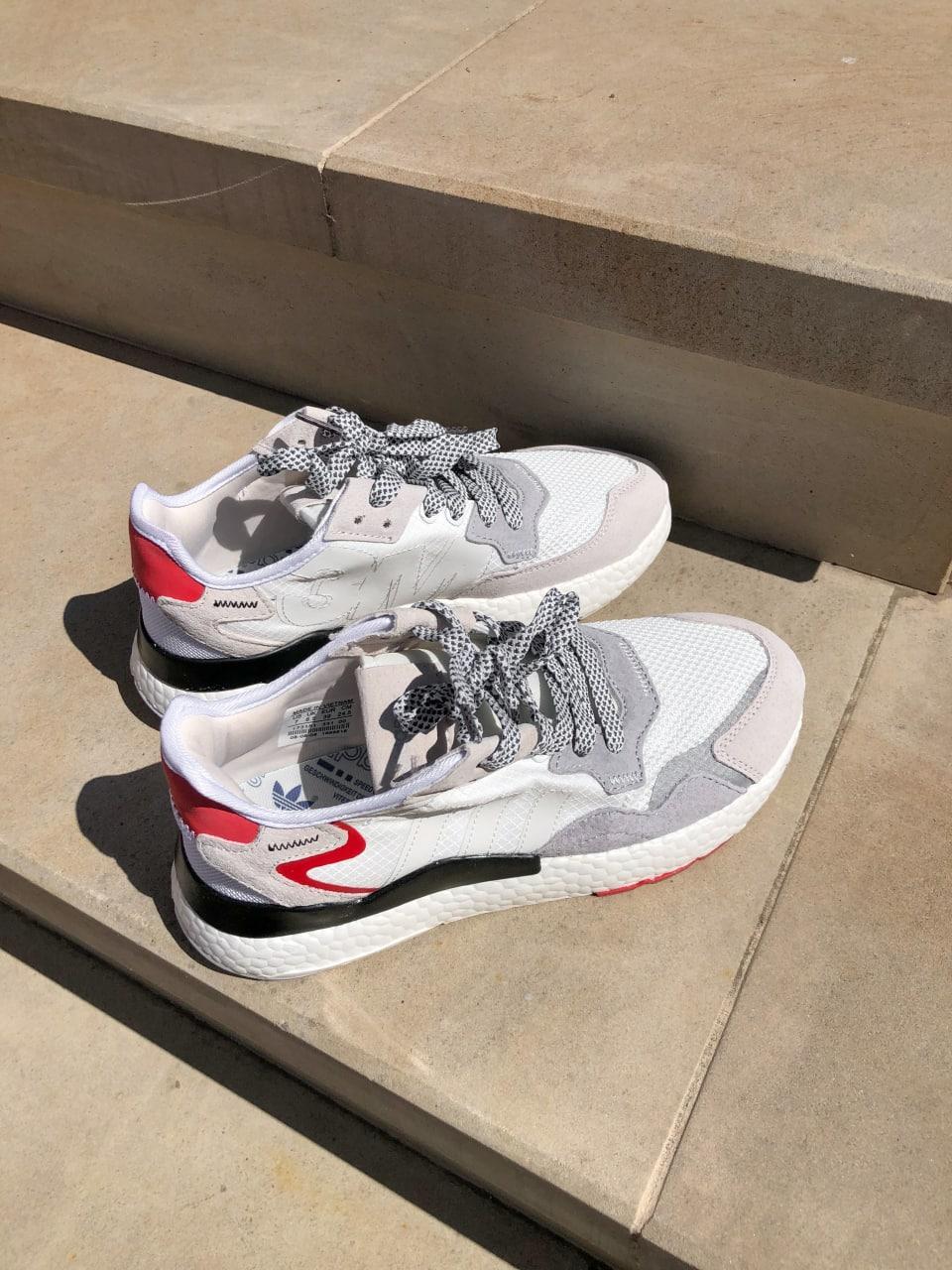 Adidas Nite Jogger White Grey Red Black