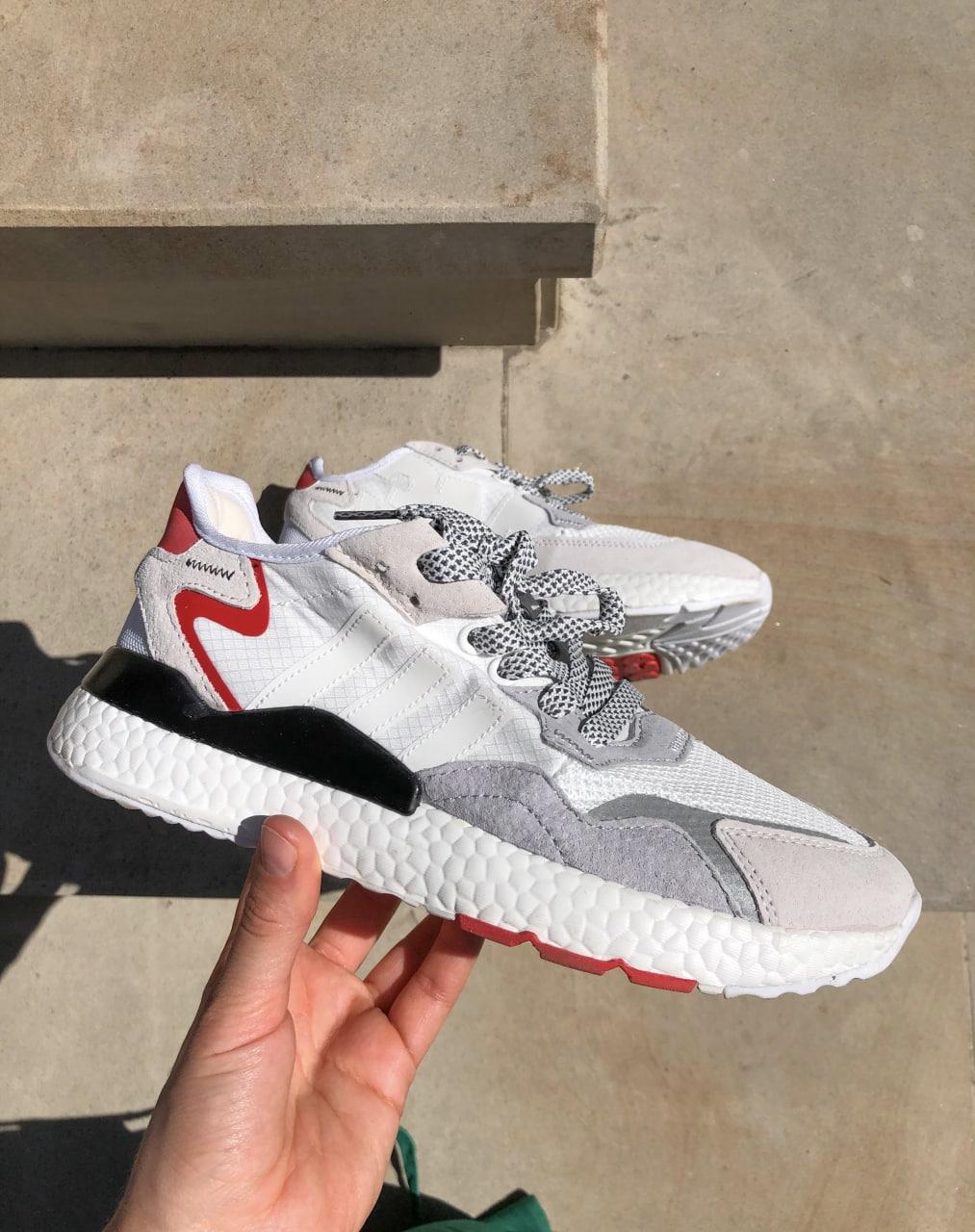 Adidas Nite Jogger White Grey Red Black