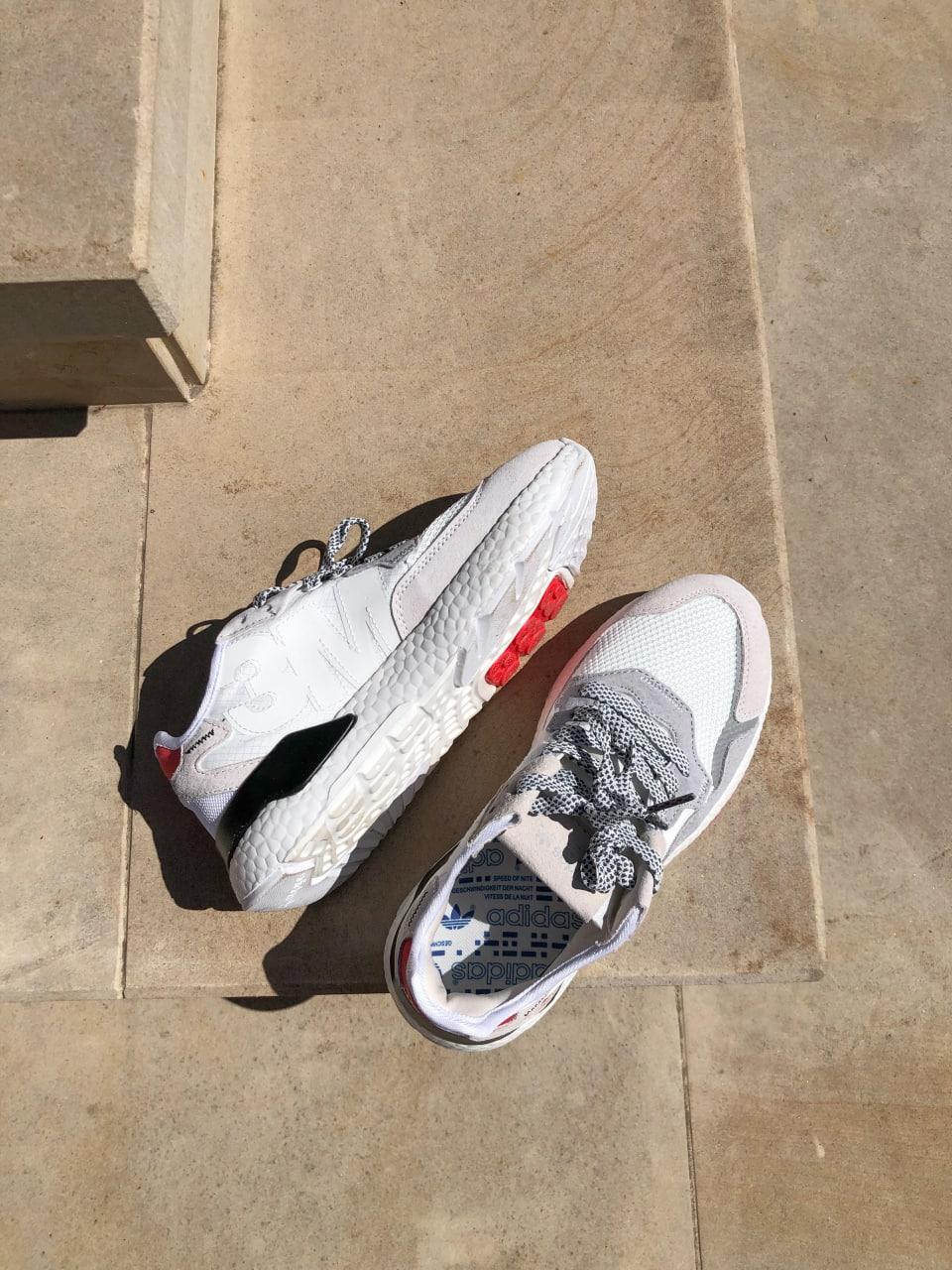Adidas Nite Jogger White Grey Red Black