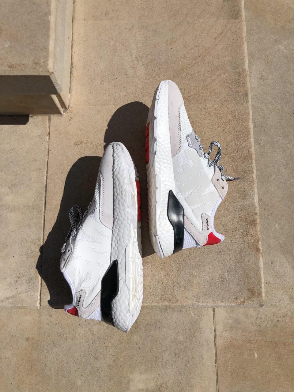 Adidas Nite Jogger White Grey Red Black