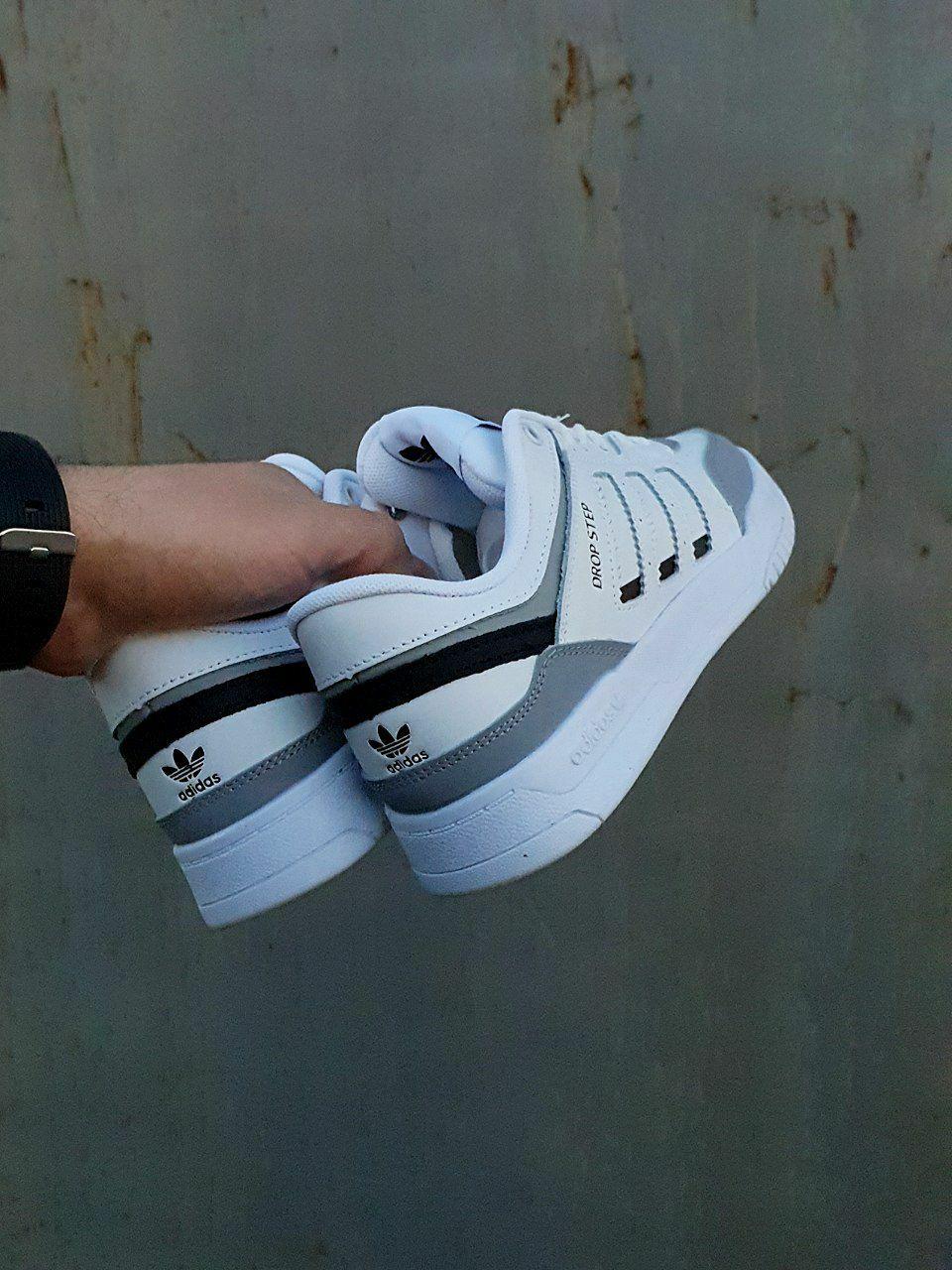 Adidas Drop Step White Gray Black