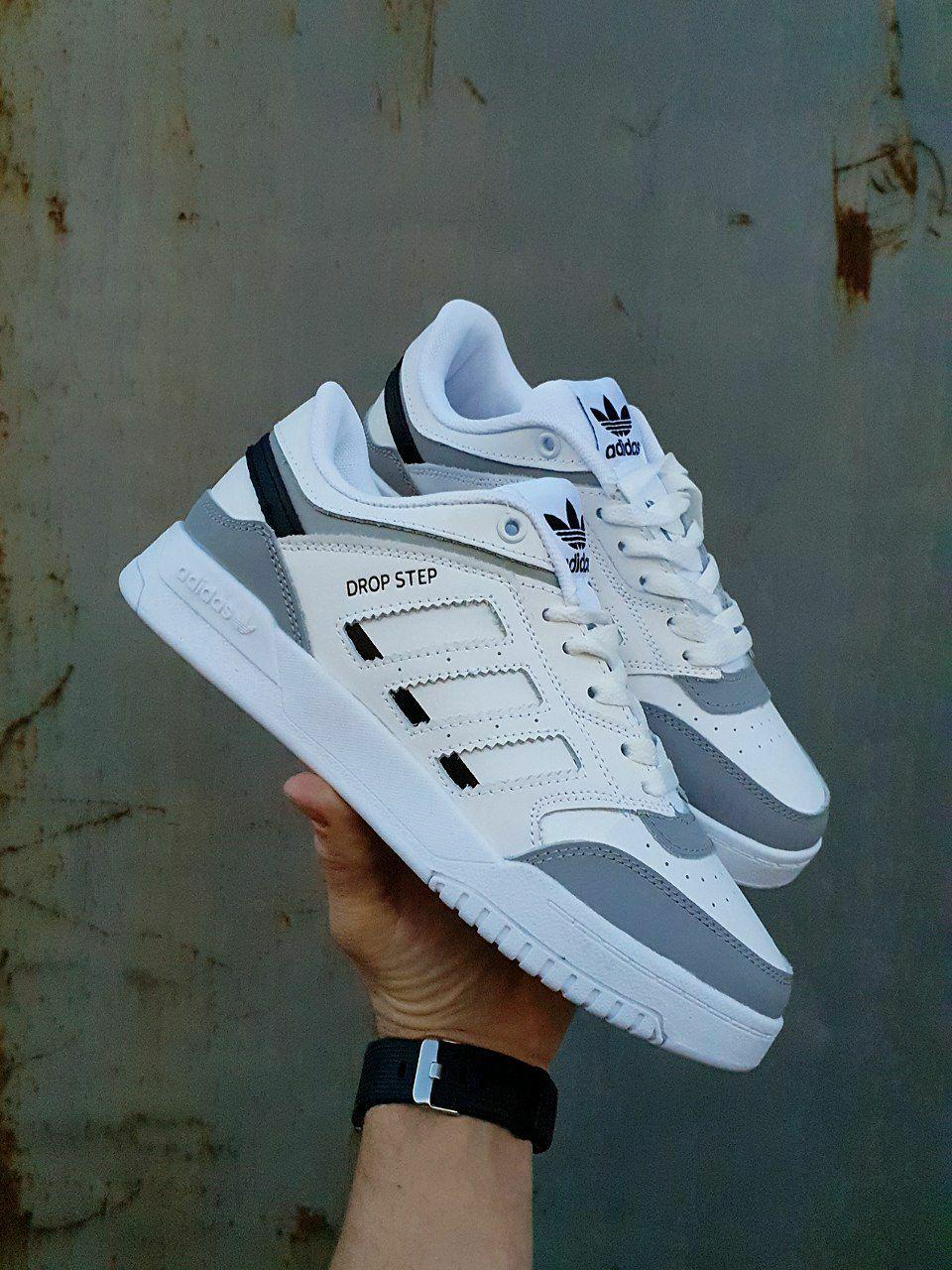 Adidas Drop Step White Gray Black