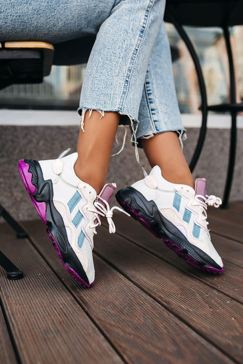 Adidas Ozweego Adiprene White Black Violet