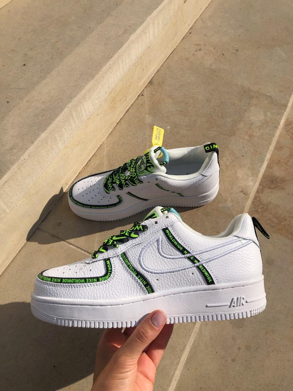 Nike Air Force 1 Worldwide White Green