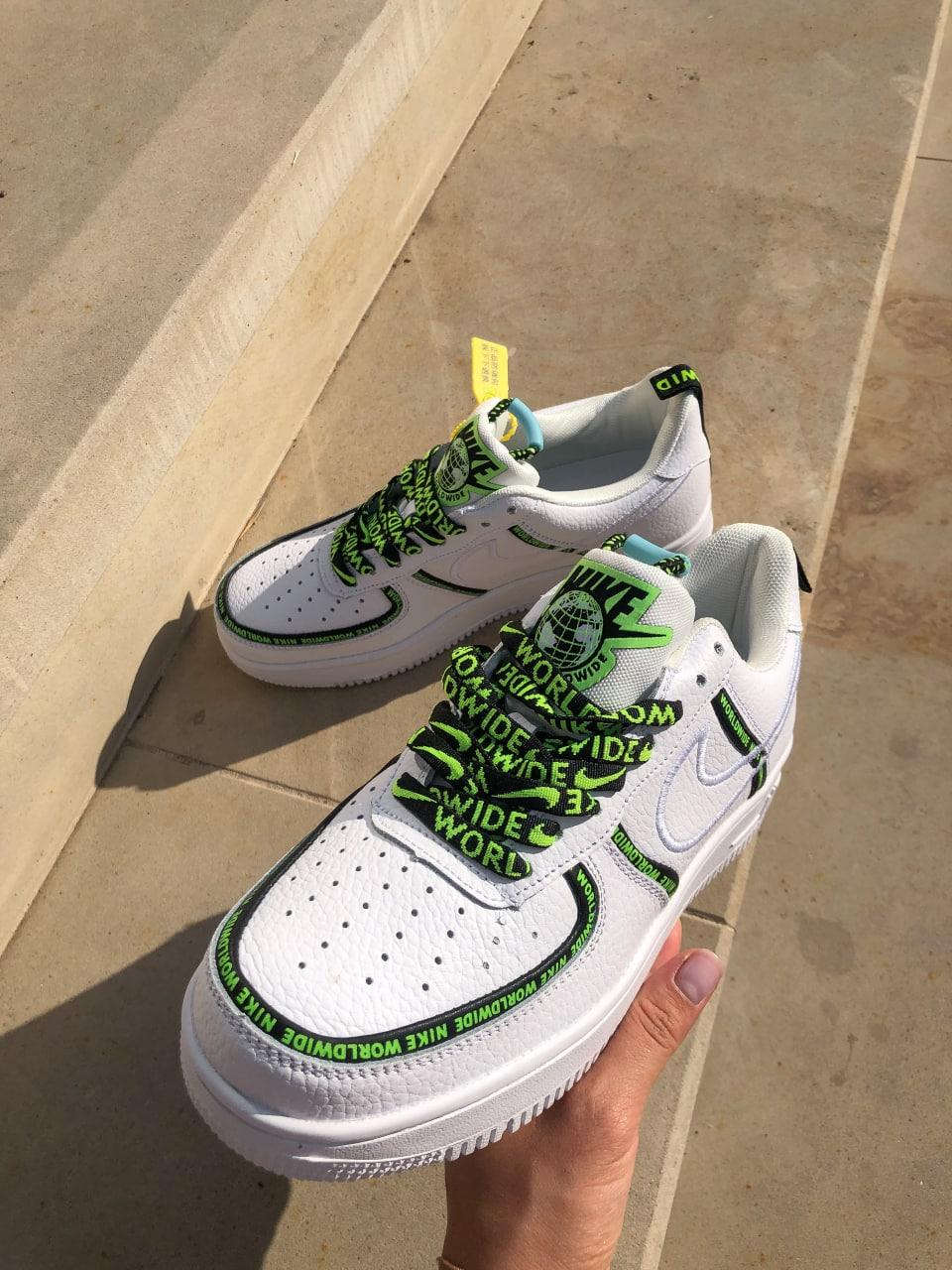 Nike Air Force 1 Worldwide White Green