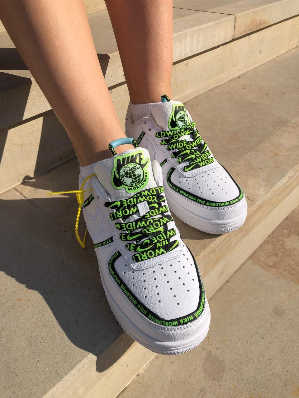 Nike Air Force 1 Worldwide White Green