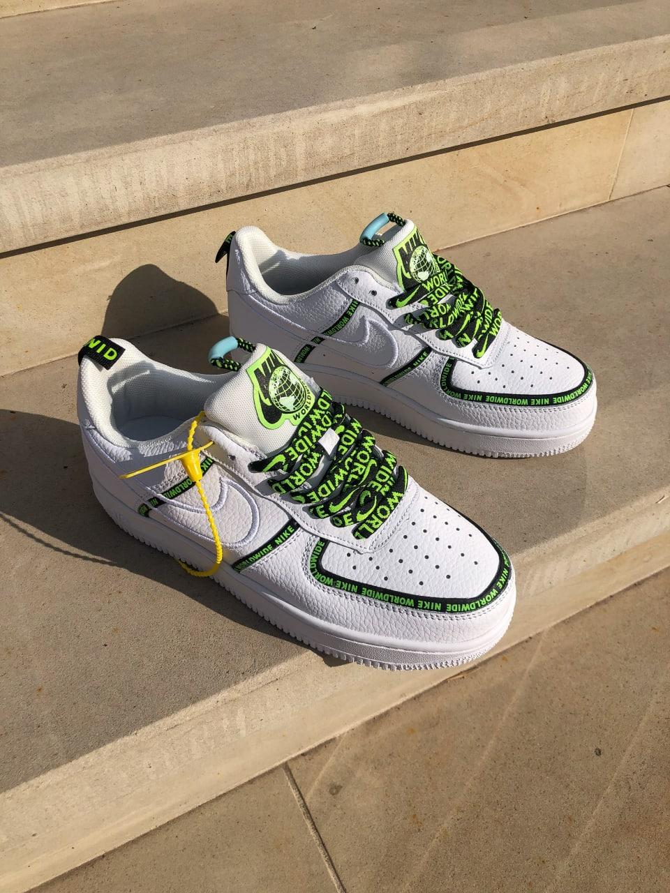 Nike Air Force 1 Worldwide White Green