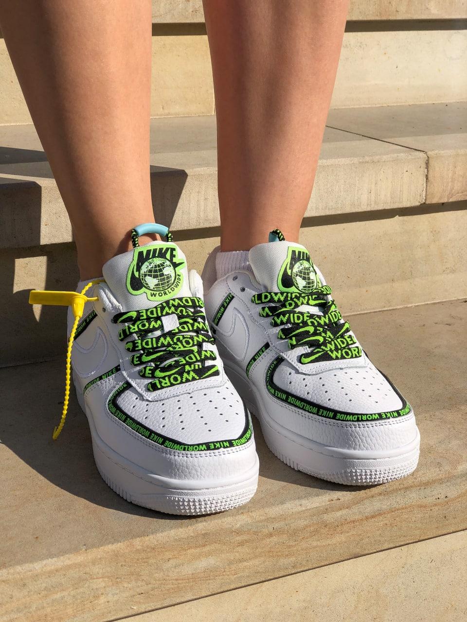Nike Air Force 1 Worldwide White Green