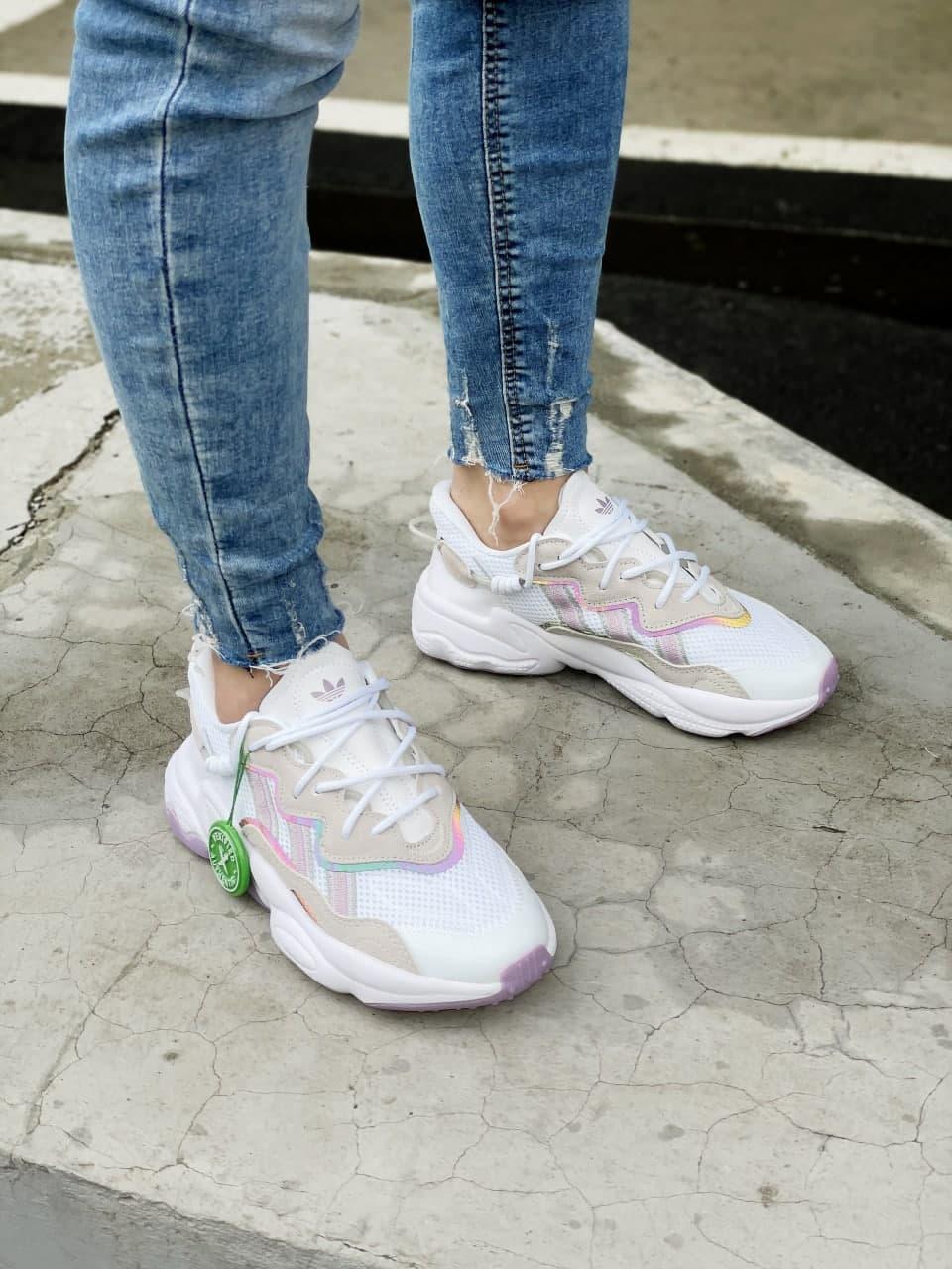 Adidas Ozweego Adiprene Pride White Grey Rose