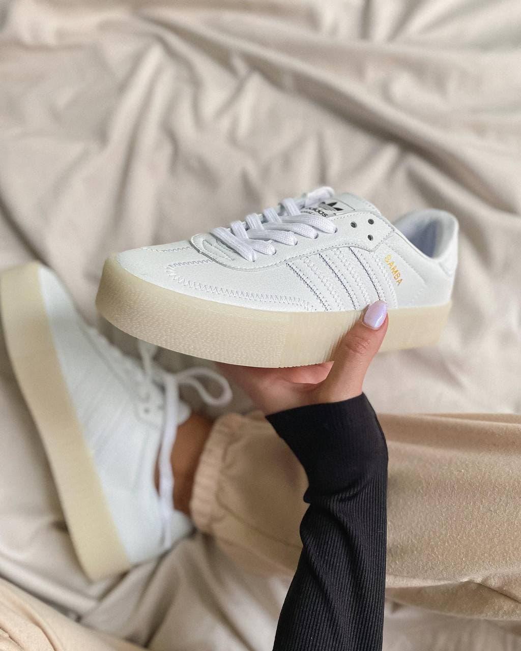 Adidas Samba White Brown Sole