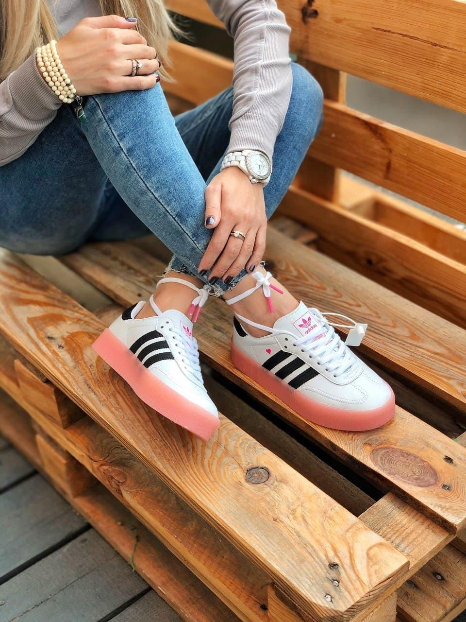 Adidas Samba White Black Pink