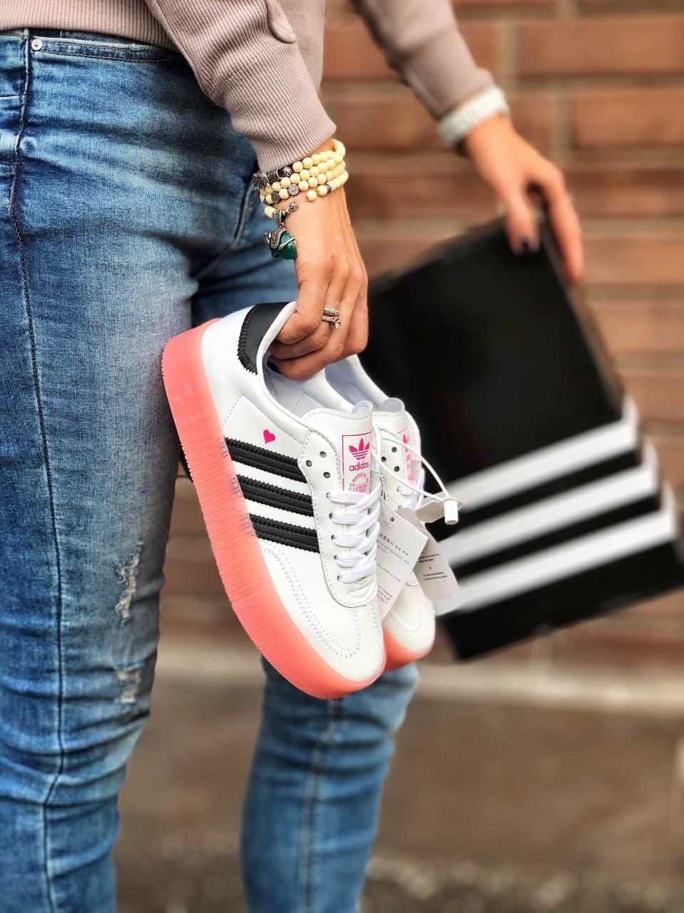 Adidas Samba White Black Pink