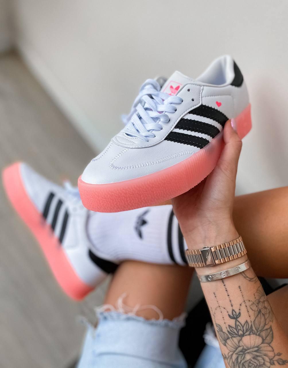 Adidas Samba White Black Pink