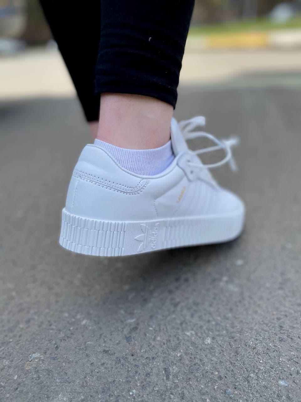 Adidas Samba All White Кожа
