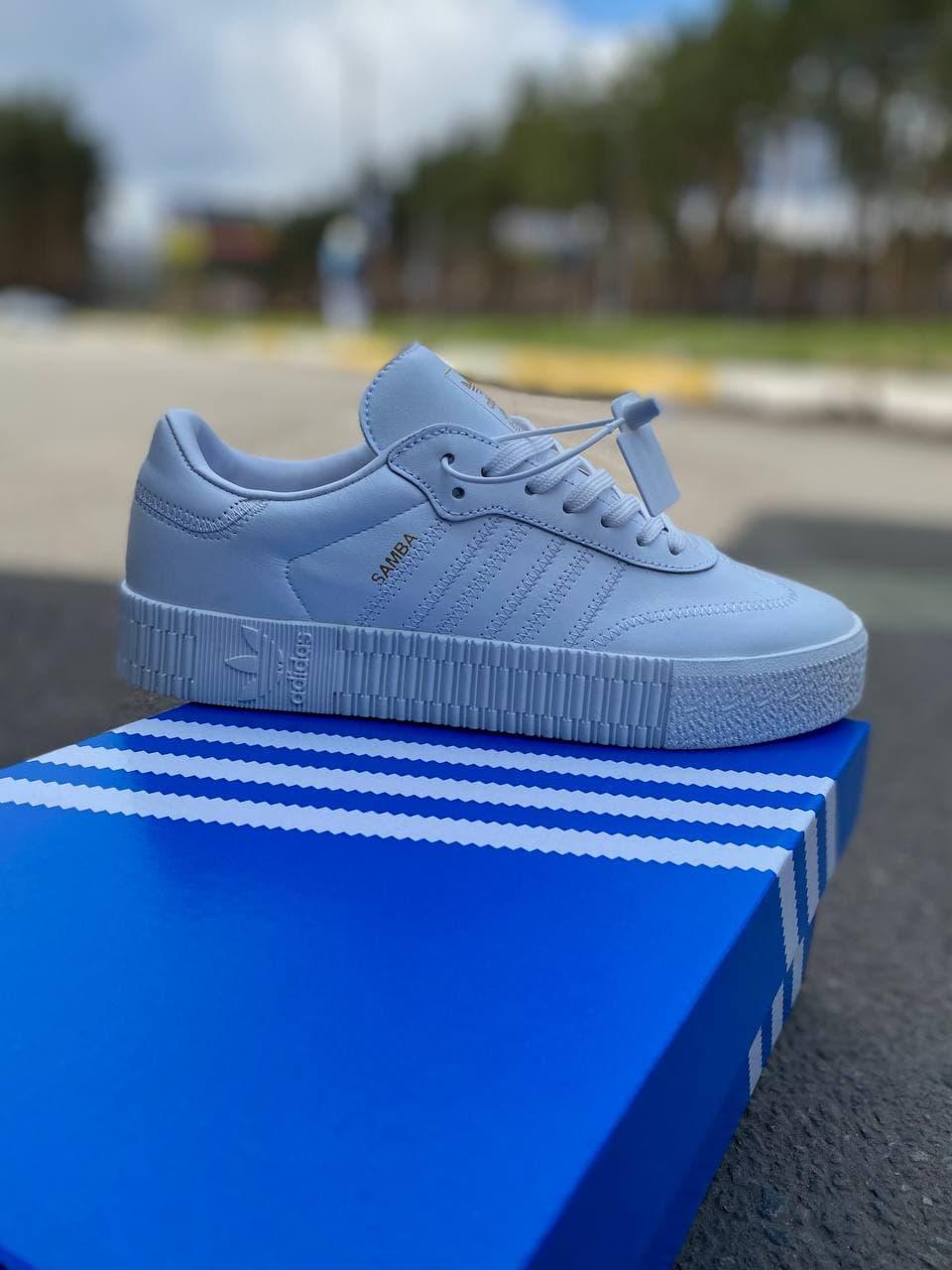 Adidas Samba All White Кожа