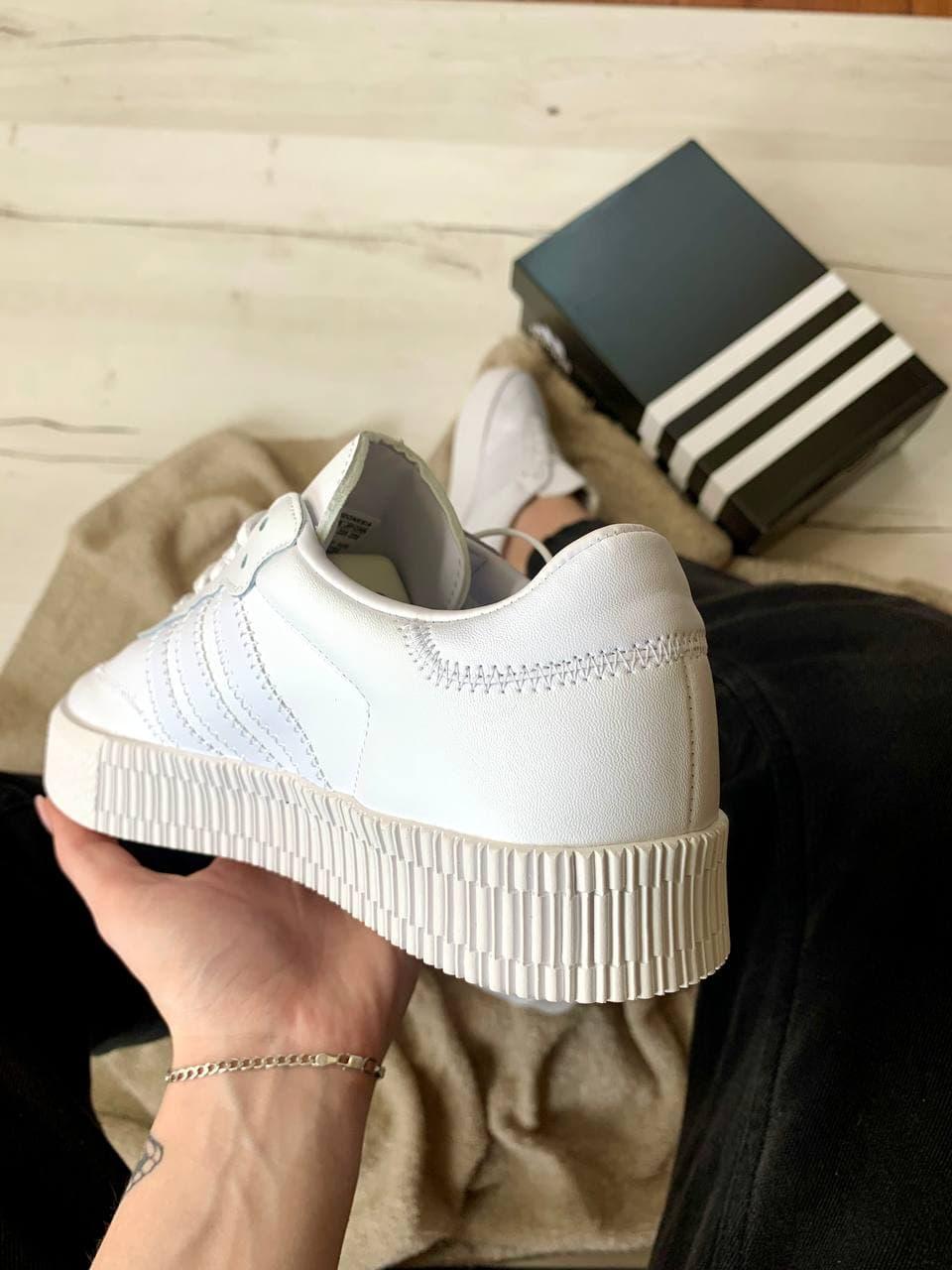 Adidas Samba All White Кожа