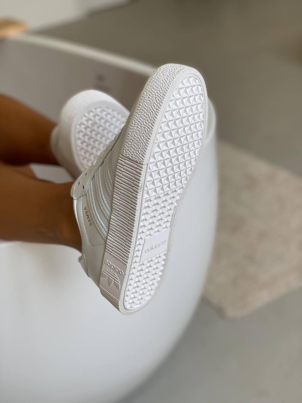 Adidas Samba All White Шкіра