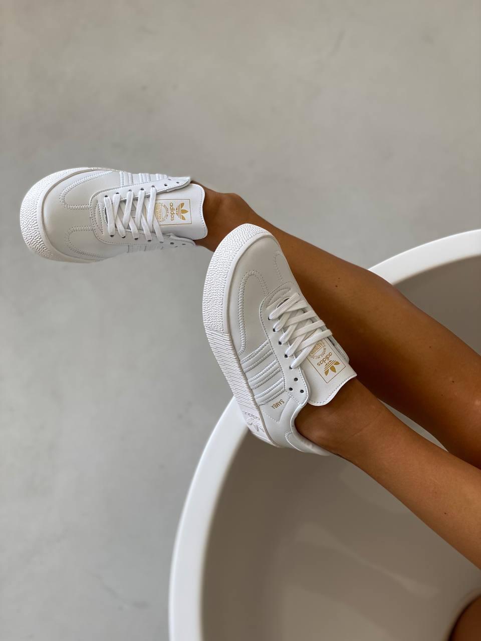 Adidas Samba All White Шкіра