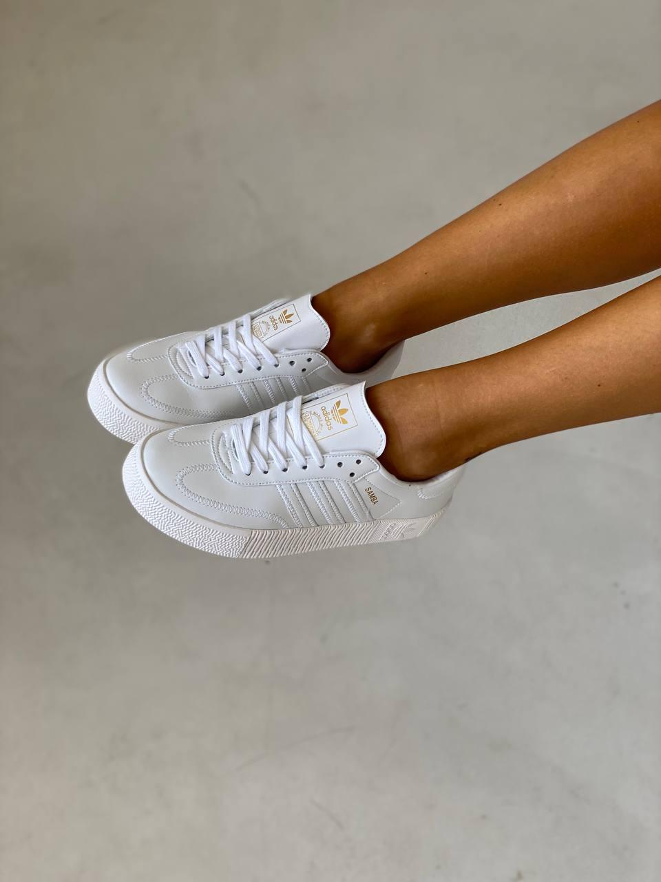 Adidas Samba All White Шкіра