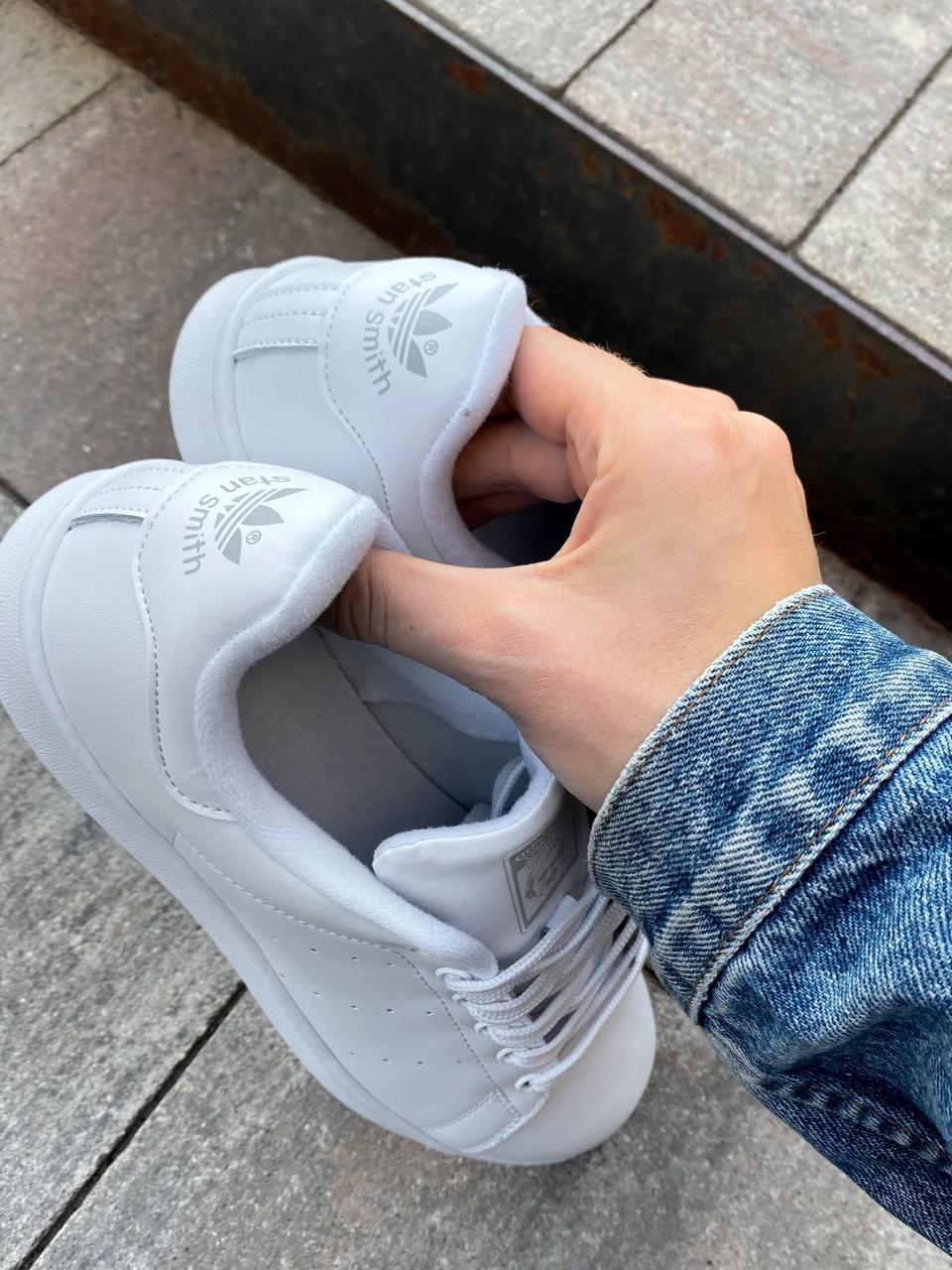 Adidas Stan Smith White Silver Logo