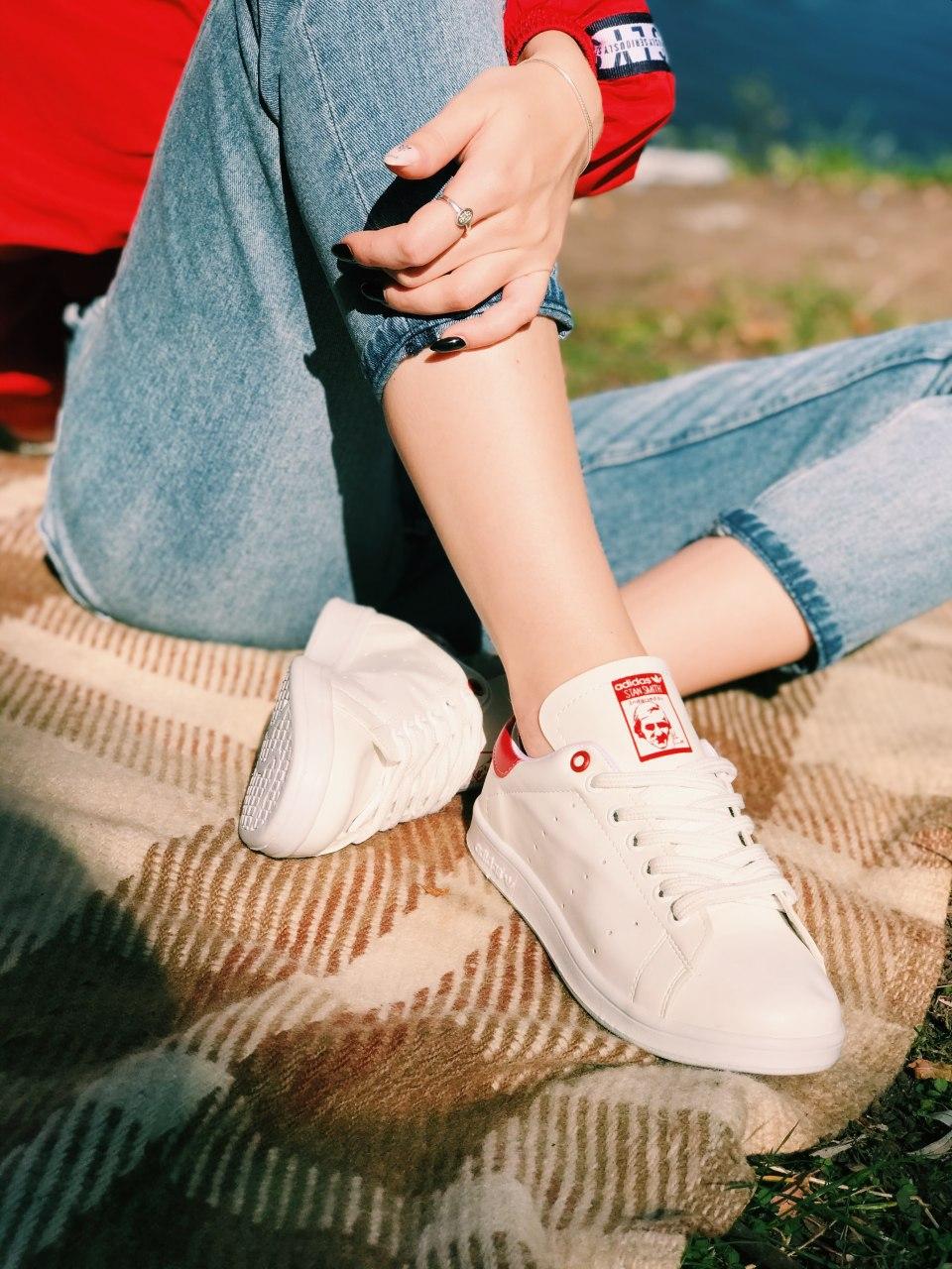Adidas Stan Smith Red and White
