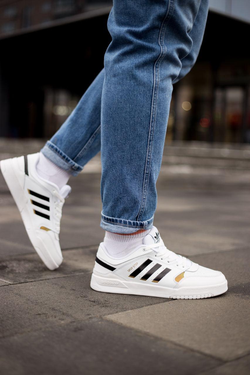Adidas Drop Step Low White Black Gold