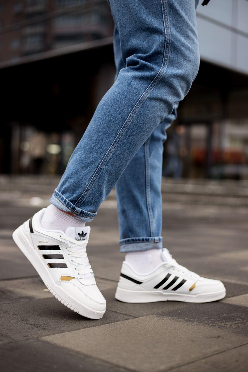 Adidas Drop Step Low White Black Gold