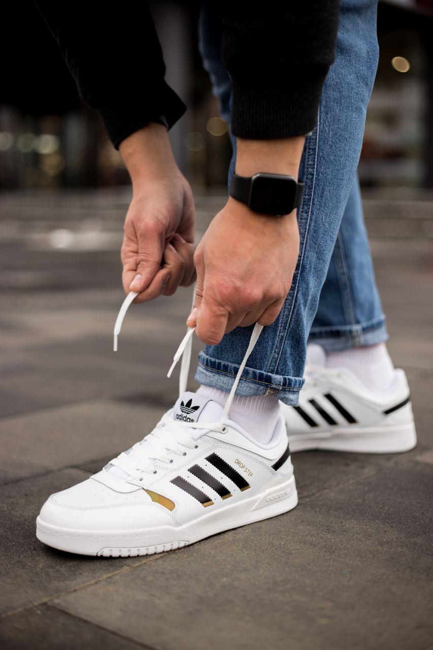Adidas Drop Step Low White Black Gold