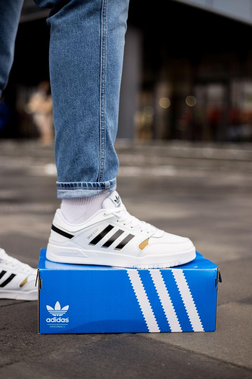 Adidas Drop Step Low White Black Gold