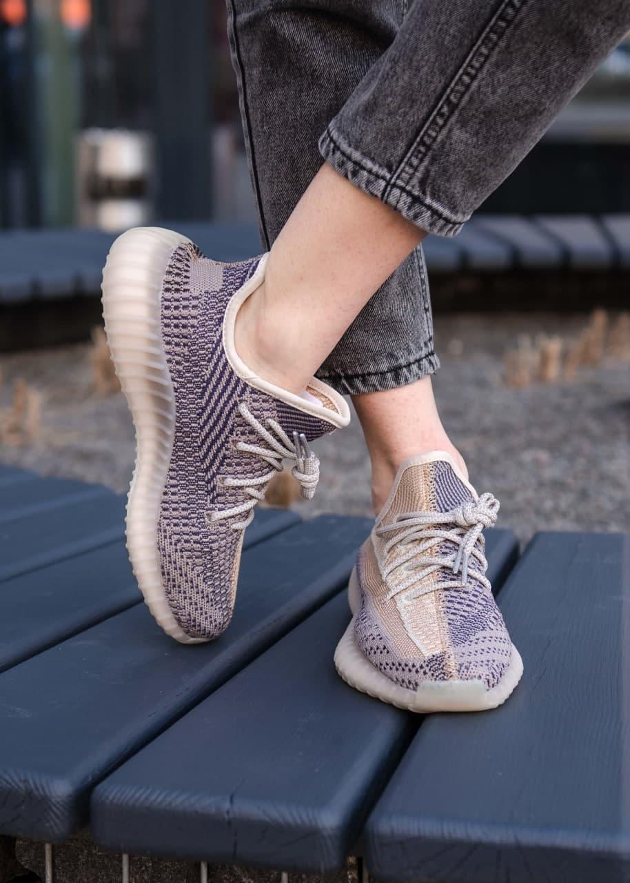 Adidas Yeezy 350 V2 Ash Pear (Реф. шнурки)