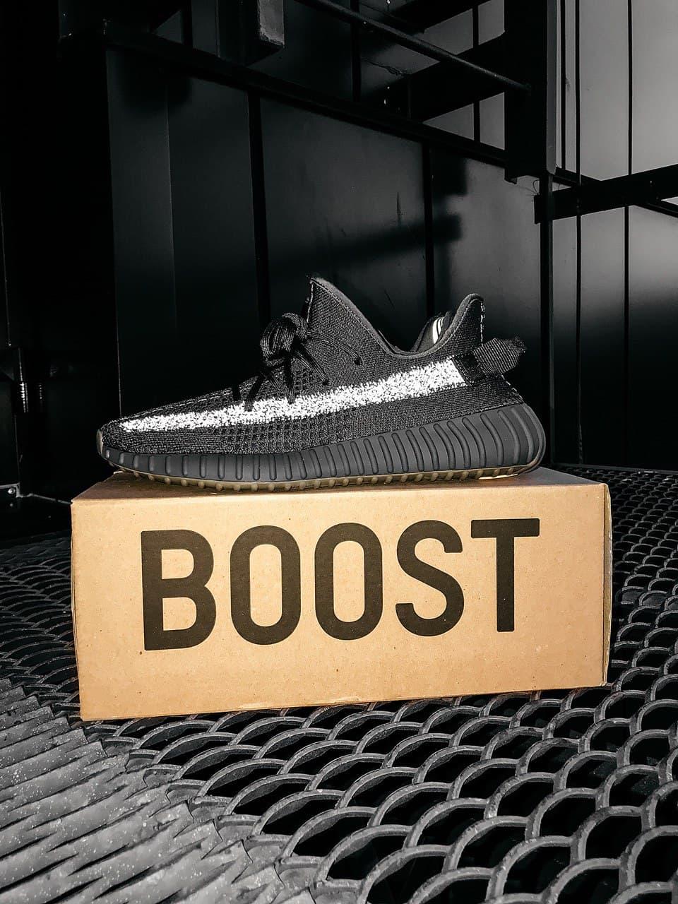 Adidas Yeezy Boost 350 Black Cinder (Рефлективная полоска)