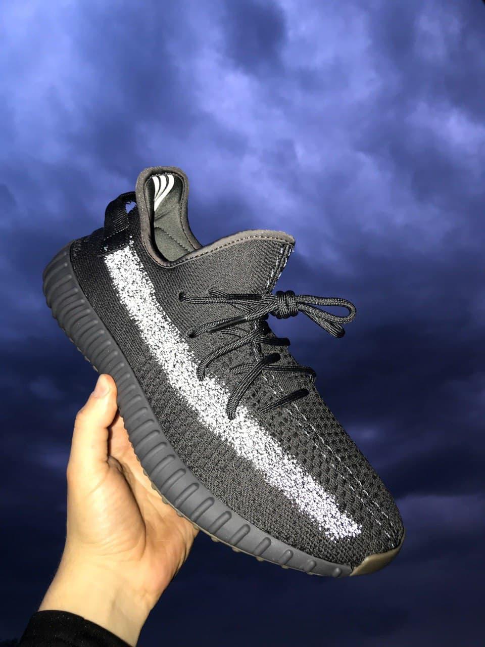 Adidas Yeezy Boost 350 Black Cinder (Рефлективная полоска)