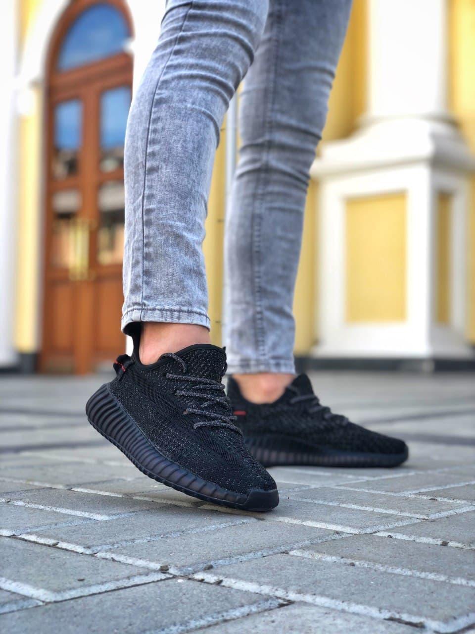 Adidas Yeezy Boost 350 V2 Black Static (Повна рефлективність)